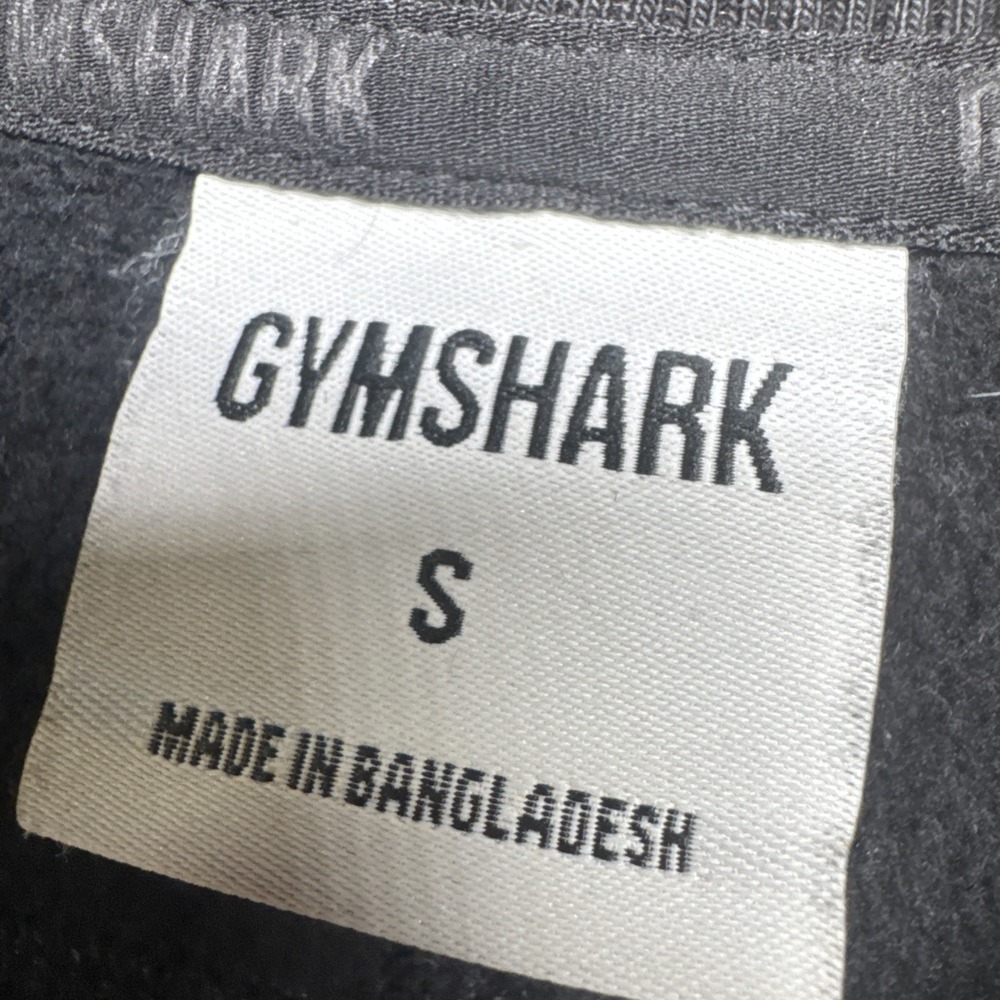 Gymshark Black Crewneck Sweatshirt Logo‎ Front Athleisure Streetwear Small - Picture 3 of 9